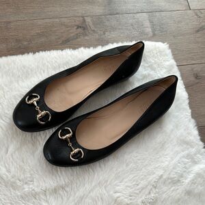 Gucci Black Leather Women's Shoes